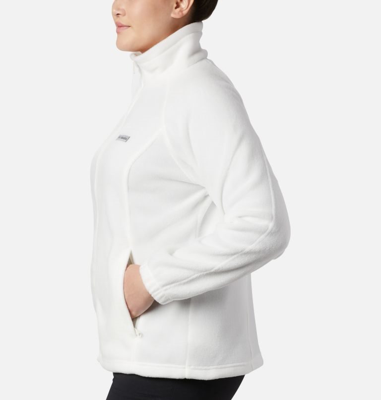 Women's Columbia Benton Springs Full Zip Jackets White | Plus Size CA-OL185